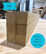 Planed Iroko Hardwood Offcuts - Craft Wood, Turning & Joinery Timber, Lot F23