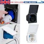 240V Mains Hook Up Inlet Socket Caravan Motorhome Camper Flush Fitting