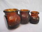 STUNNING SET OF 3x VINTAGE OLD MARMITE JARS POTS BOTTLES ADVERTISING c1930