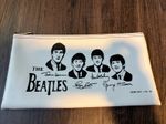 Vintage White Beatles Zipper Bag  Pencil Case Purse