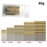 50PCS Titanium Twist Drill Bit Set 1–3mm Small Drill Bits DIY