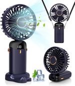 Handheld Mini Fan Strong Wind USB Rechargeable Fan 180° Adjustable Head
