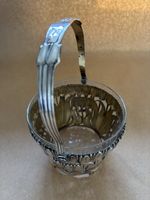 Art Nouveau 800 Silver Bon Bon Basket Tulip Design German / Austrian 1900s