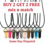 Craftmoor® Crystal Pillar Pendulum Pendant Necklace | Buy 2 Get 2 FREE