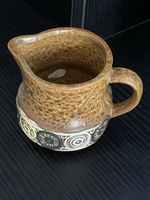 VTG Small Milk Jug Creamer Mottled Upper Geometric Ring Mofits Lower 7.5cm Japan
