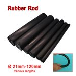 Black Rubber Round Solid Bar Rod Ø 21/25/30/35/40/45/50/55/60/65/80/100~120mm