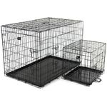 Dog Cage Pet Puppy Metal Training Crate Carrier Black S M L XL XXL sizes