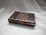 VINTAGE FRENCH CHECKERBOARD POWDER ROUGE LIPSTICK COMPACT CORYSE SALOME