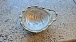Vintage English Shell Dish with Glass Insert Butter/Caviar Serving