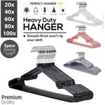 METAL COAT HANGERS RUBBER COATED CLOTHES GARMENT WARDROBE ORGANISER TROUSER BAR