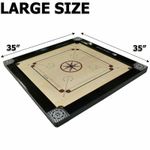 Carrom Board 35"x35" Coins & Striker Set Great Quality Family Game