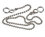 Chrome Sink Basin Bath Ball Plug Chain Replacement with S Hook Ends 12"