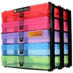 WestonBoxes A4 Stak, Stackable Craft Storage Unit with 5x A4 Storage Boxes
