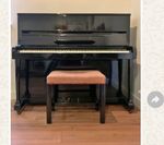 Vintage upright piano - high gloss finish 