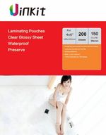 A6 4x6 Laminating Pouches 110x160mm Sheets 150Micron75x2 - 200 Sheets Uinkit