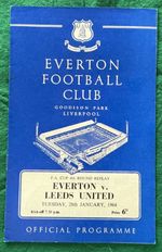 Everton V Leeds United 28.1. 1964 - FA Cup 4th Round Replay