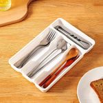 Kitchen Drawer Organizer Cutlery Storage Box fr Fork Spoon Divider Small 27x17cm