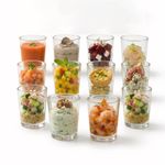 Appetizer Glass Set Mini Dish Shot Cups Verrines Dessert Party Glasses 12 Pieces