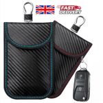 Faraday Car Key Pouch Signal Blocker Anti-Theft RFID Faraday Bag (2 Pack)