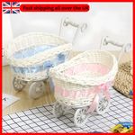 Boy & Girl Baby Shower Gift Pram Basket Wicker Hamper Newborn Christmas Gifts 