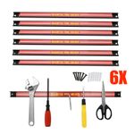 6pcs 18" Heavy Duty Magnetic Tool Bar Storage Holder Rack Garage Wall Strips