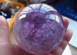 AAA+ New Natural Amethyst Quartz Crystal Sphere Ball Healing Stone 40mm + Stand