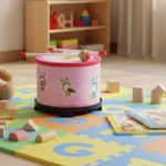 Cartoon Floor Drum Early Education Children's Percussion Drum Crisp Sound
