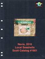 $7.50 Scott Value  - 2016 NEVIS Seashells s/s Shells Caribbean Sea CV MNH NH UMM