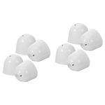 Reusable White Plastic Ceiling Fan Bottom Canopy Kit 4Pcs Home Fan Parts