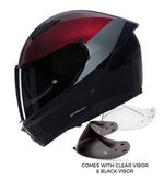 NOLAN N60-6 VERN SPECIALE 343 RED BLACK GLOSS FULL FACE MOTORCYCLE HELMET