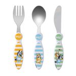 Bluey Children's Kids 3pcs Cutlery Set - Knife, Fork and Spoon, Reusable