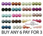 Pearl Beads Glass Round Buy Any 6 Pay For 3 200x4mm 100x6mm 50x8mm 25x10mm