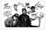 NWA FULL GROUP SIGNED PHOTO PRINT AUTOGRAPH RAP MUSIC 