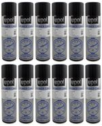 U-Pol Power Can SATIN BLACK Paint 500ml x 12 Car Spray Aerosol