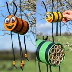 Recycled Hanging Bug Hotel Insect Bee Nesting House Shelter Garden Decorations