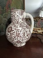 Antique Pitcher 1862 - 1890 Brown Westhead & Moore Transfer Wear Diamond Mark