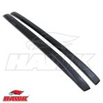 GLOSS BLACK FULL LENGTH CAR ROOF RAILS BARS KIT PAIR FOR ISUZU D-MAX RG 2020+