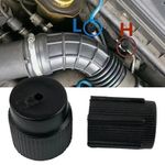2x Car AC Valve Caps 16mm High / 13mm Low Refrigerant Port Dust Covers -UK Stock