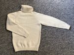 wool turtle neck jumper Cream Very Nautical Style Roll Neck Sweater S