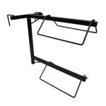 Hanging Double Saddle Rack (Hook Over  Two Tier Stand Horse Portable Black)
