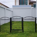 8 Panels Dog Playpen Heavy-duty Cage Lockable Door Garden Barrier Exercise Fence