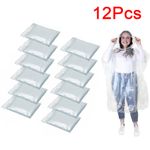 12 Disposable Emergency Raincoat Waterproof Poncho Rain Festivals Camping Hiking