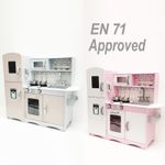 M2S Kids Wooden Play Kitchen Pretend Play Utensils Toys Cooking Role Play Set