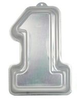 NUMBER 1 ONE SHAPE CAKE TIN PAN BABYS FIRST 1ST BIRTHDAY DECORATING NOVELTY FUN 