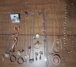 Vtg AVON Jewelry LOT 30 Necklace Earring Bracelet Pin Ring Cameo Pendant NRT NVC