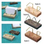 Wooden Business Card Display Holder 70 Card Capacity Desktop Business Card Stand