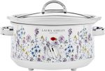Laura Ashley 3.5L Slow Cooker with 3 Heat Settings, Ceramic Pot with Glass Lid