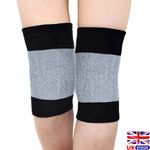 Knee Warmer Muscle Joint Care Compression Bandage Black/Grey Breathable Stretch