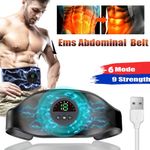 EMS Abdominal Muscle Stimulator Rechargeable Abs Trainer Toner Exerciser Belt UK