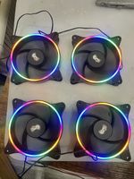 4x 120mm RGB Compuer Fan Brushless + extra